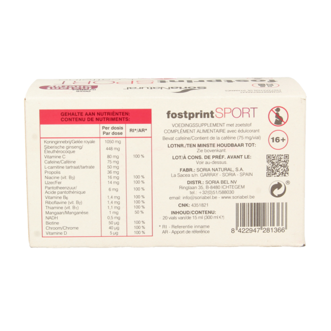 Fost print sport 20 x 15ml 20 Stuks