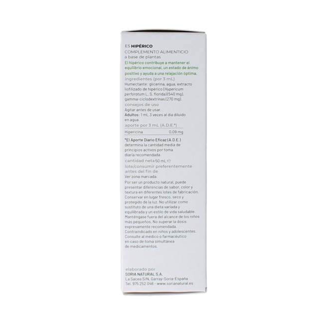 Soria Natural Hypericum perforatum extract 50 ml