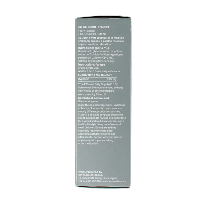 Soria Natural Hypericum perforatum extracto 50 mililitros
