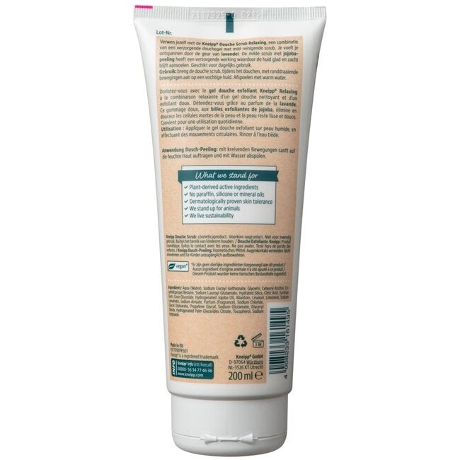 Relaxing shower scrub lavender and jojoba peeling 200 Millilitres
