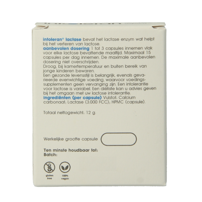 Intoleran Lactase 3000 50 Kapseln