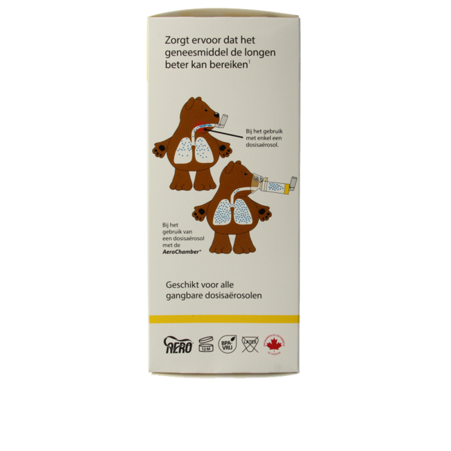 Aerochamber Flow-Vu con mascarilla para niños de 1 a 4 años, 1 unidad