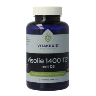 Vitakruid Fischöl 1400 TG Triglyceride mit D3 60 Softgels