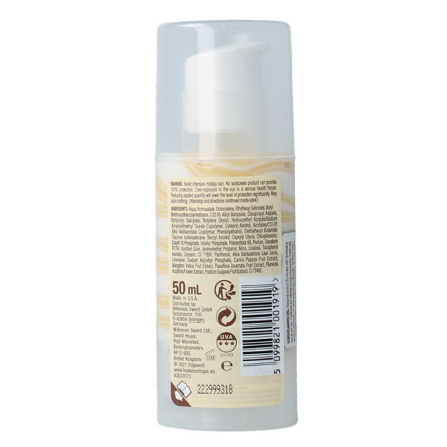 Hawaiian Tropic Silk hydration air soft face LSF30 50 Milliliter