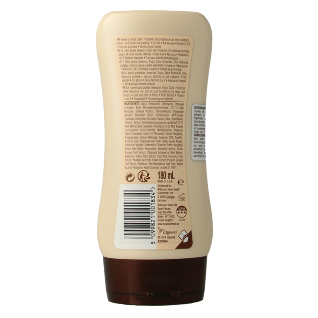 Hawaiian Tropic Satin Protection Sun Lotion SPF30 180 Millilitre