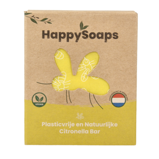 Happysoaps Happysoaps Anti-insect bar lemon & powerful mint 40 Gram
