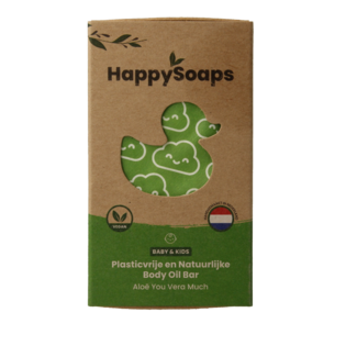 Happysoaps Barra de aceite corporal para bebés y niños aloe you very much 60 g
