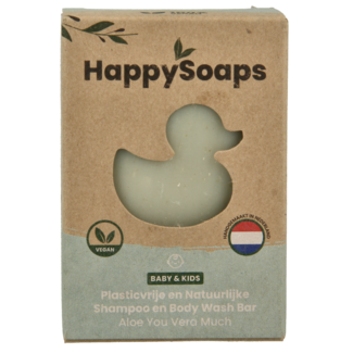 Happysoaps Shampoing et gel douche pour bébé Aloe You Very Much 80 g