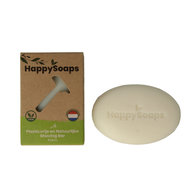 Happysoaps Rasierseifenstück Kokos 80 Gramm