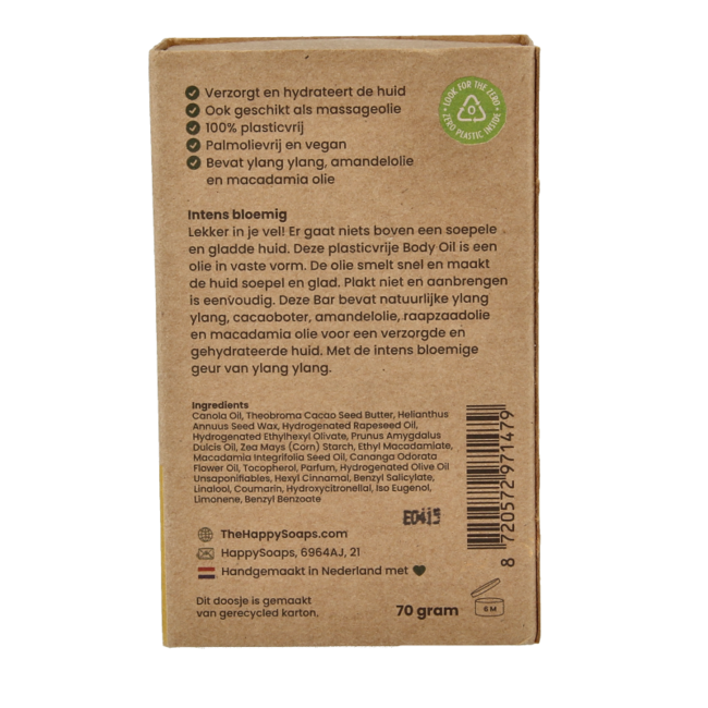 Panetto di Olio Corpo Ylang Ylang Esotico 70 Grammi