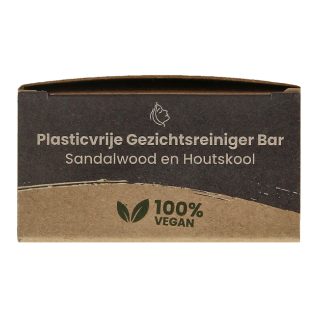 Charcoal and sandalwood facial cleanser bar 70g