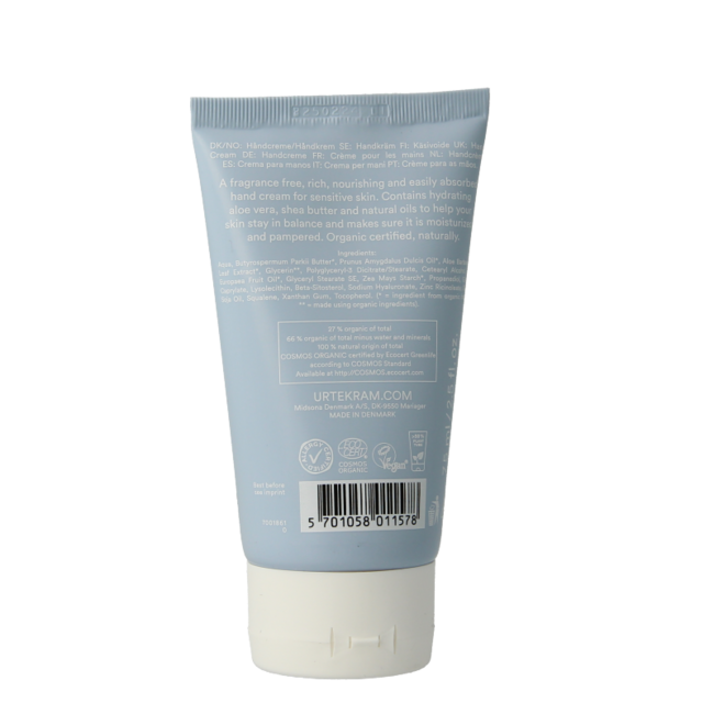 Urtekram Crema Mani Find Balance per Pelli Sensibili 75 Millilitri