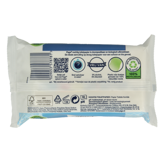 Page Moist Toilet Tissue Refill 38 Sheets