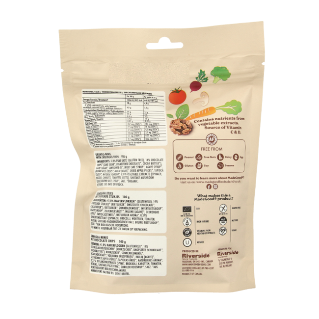 Made Good Granola minis chocolate chip organic 100 Gram