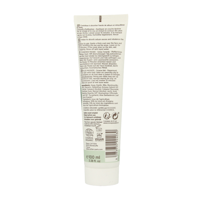 Cattier Grüne Tonerde Maske Minze 100 Milliliter