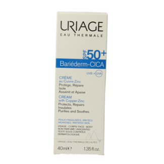 Uriage Uriage Bariederm cica creme SPF50 40 mililitros