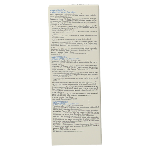 Uriage Bariederm Cica Creme LSF 50, 40 Milliliter