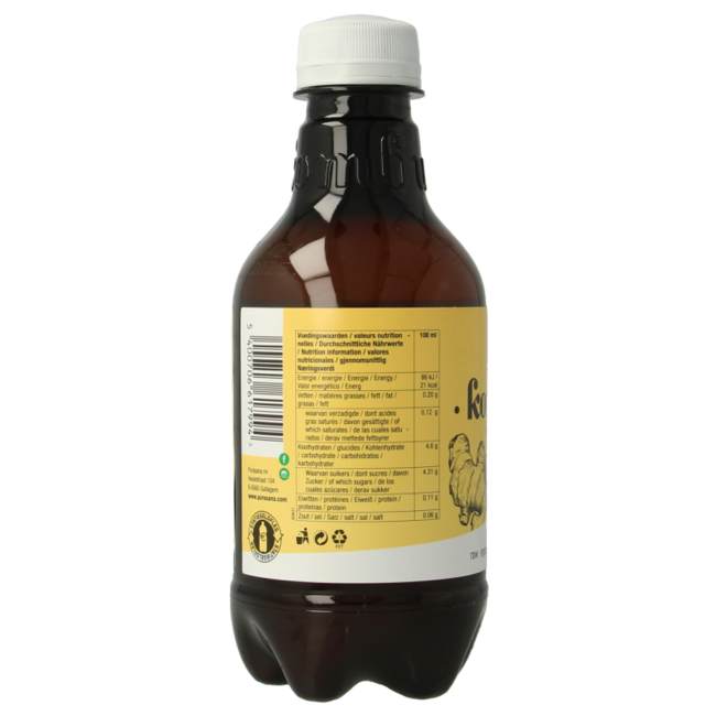 Purasana Kombucha de jengibre vegana bio 330 ml