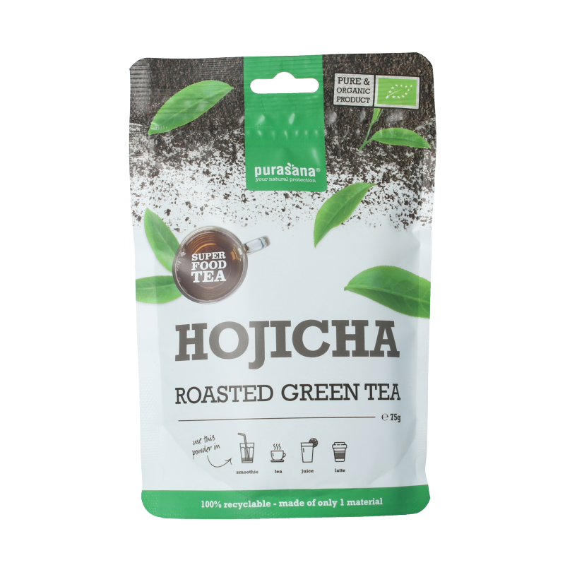 Purasana Hojicha Tè in Polvere Bio - Bassa Caffeina | MyFitRank