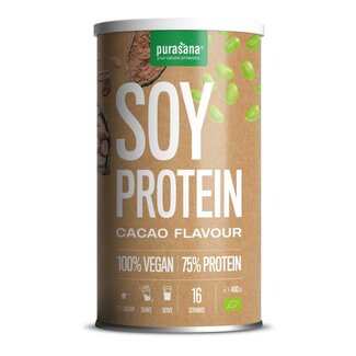 Purasana Purasana Organic Vegan Soy Cocoa Protein 400 Gram