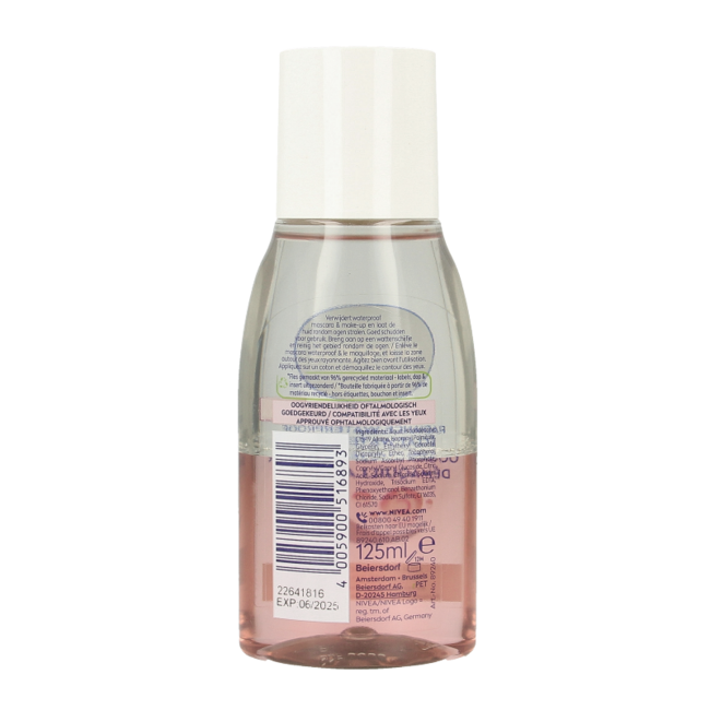 Nivea Eye make-up remover pink 125 Millilitres