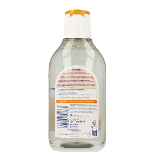Nivea Micellair Wasser Energy mit Vitamin C 400 Milliliter