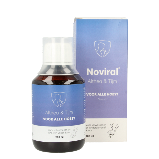 Noviral Alle hoest althea en tijmsiroop 200 ml