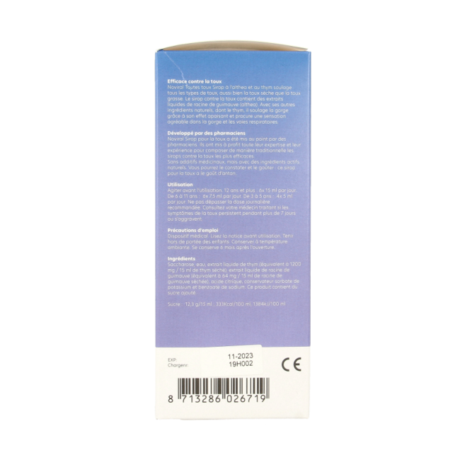 Noviral All Cough Marshmallow and Thyme Syrup 200 Millilitres