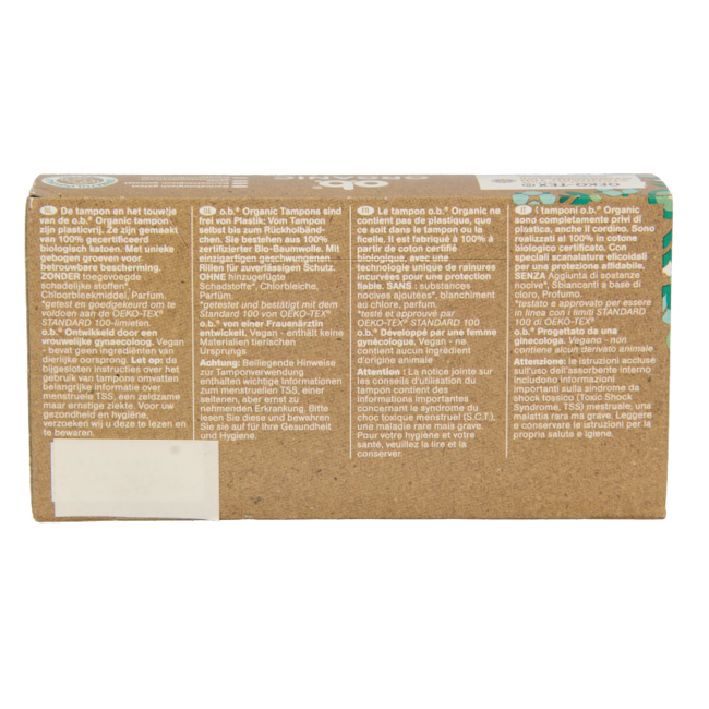 Tampons o.b. Organic Normal 16 pièces