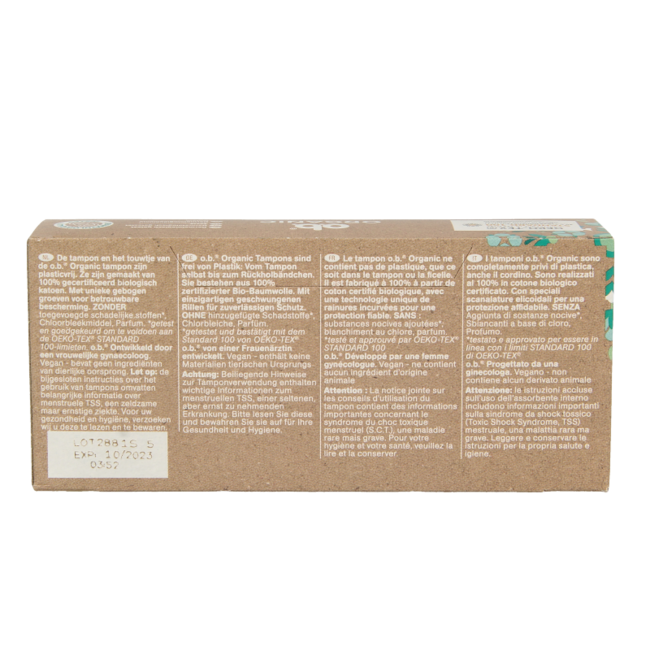 o.b. Tampons organic super 16 pieces