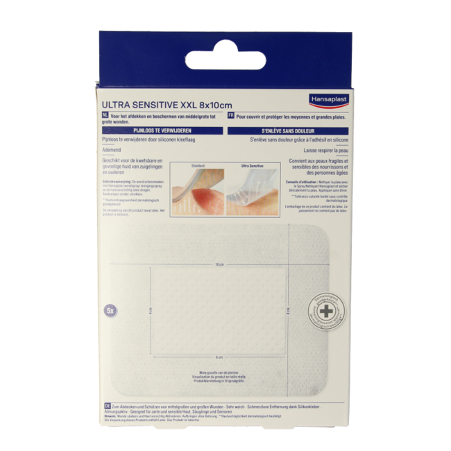 Hansaplast Pleister ultra sensitive XXL 5 Stuks