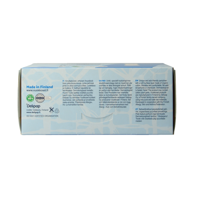 Vuokkoset Normal Organic Cotton Panty Liners 26 Pieces