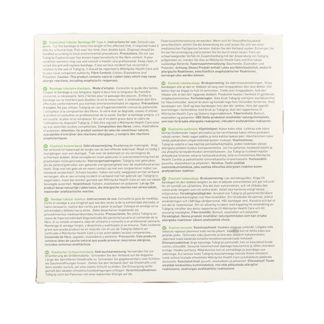 Tubigrip Bandage tubulaire élastique B 10 m x 6,25 cm blanc 1 pièce