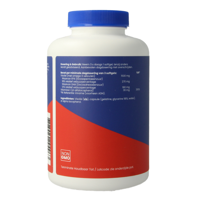 OrthoVitaal Aceite de Pescado 500mg EPA 18% DHA 12% 240 Cápsulas Blandas