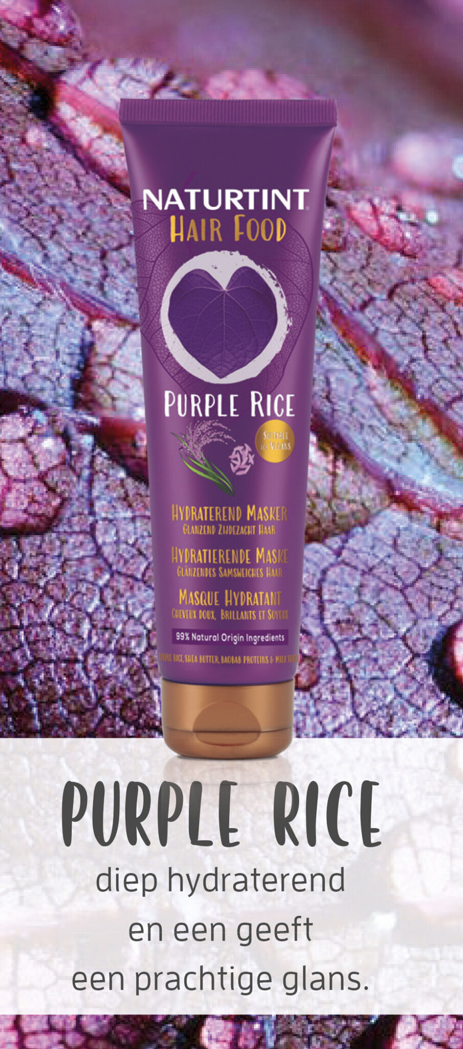 Naturtint Mascarilla de arroz morado Hairfood 150 mililitros