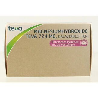 Teva Hydroxyde de magnésium 724 mg 100 comprimés à croquer