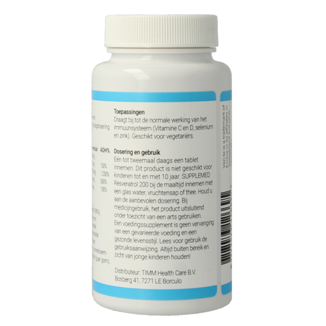 Supplemed Resveratrol 200 60 Tablets