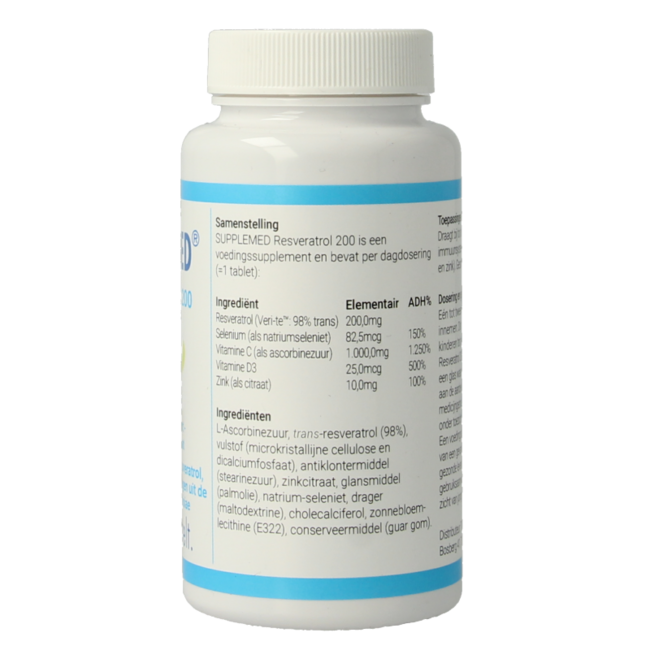 Supplemed Resveratrol 200 60 comprimés