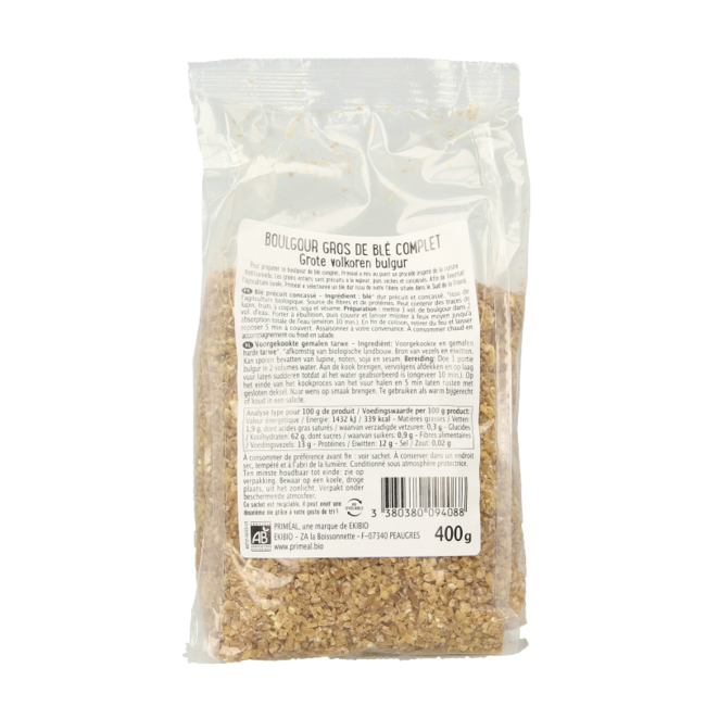 Bulgur de trigo ecológico Primeal Francia 400 g