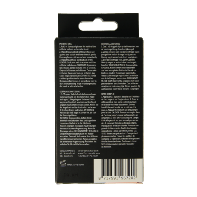 2B Nails natural square 24 Stuks