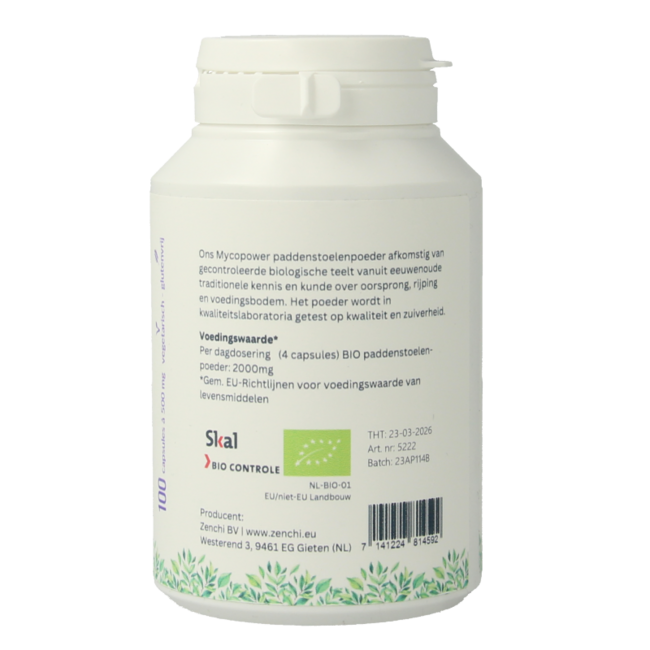 Mycopower Pleurotus bio 100 gélules