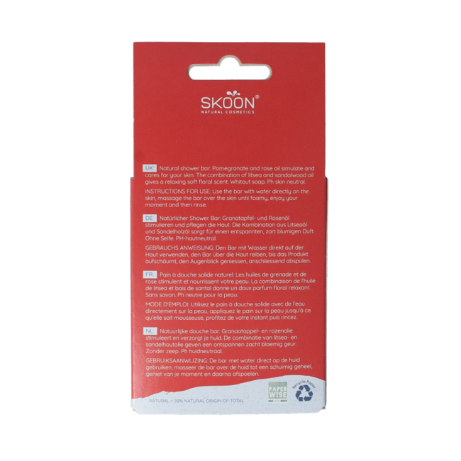 Pastilla de ducha sólida Flower Power 90 gramos