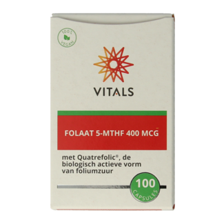 Vitals Folaat 5-MTHF 400 mcg 100 Cápsulas