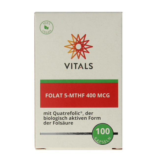 Folato 5-MTHF 400 mcg 100 Cápsulas