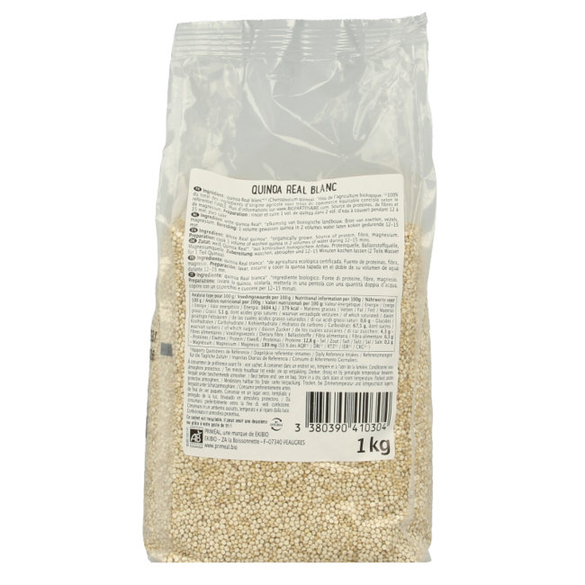 Primeal Quinoa weiß real bio 1 Kilogramm