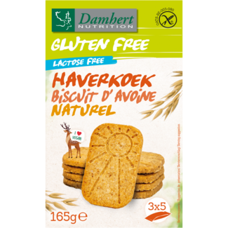 Damhert Galletas de avena naturales sin gluten 165 gramos