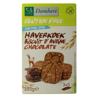 Damhert Damhert Haverkoekjes chocolade glutenvrij 165 Gram