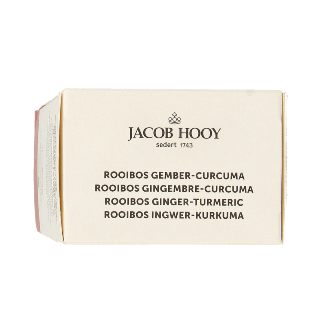 Jacob Hooy Rooibos jengibre cúrcuma té 20 bolsitas