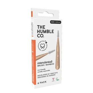 The Humble Co The Humble Co Interdental borstel 0.45 mm oranje 6 Stuks