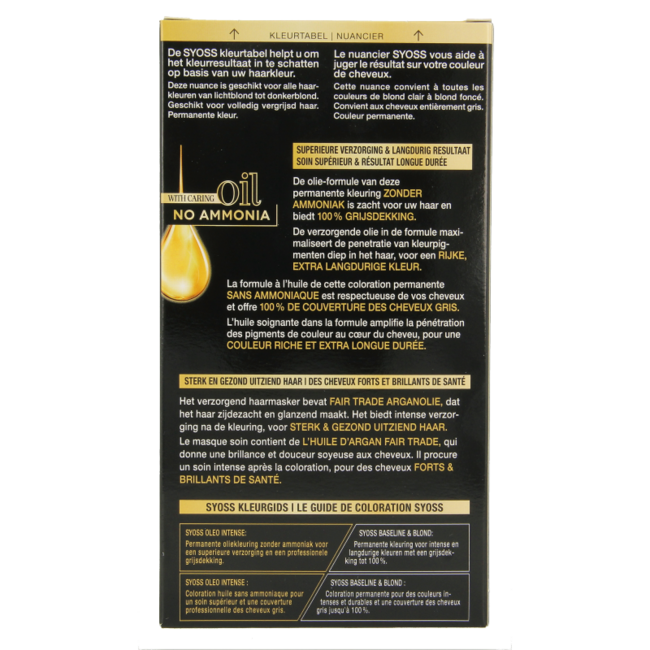 Syoss Color Oleo Intense 7-00 Średni Blond Farba do Włosów 1 Zestaw